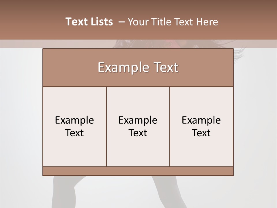 Sensuality Cheerful Girl PowerPoint Template