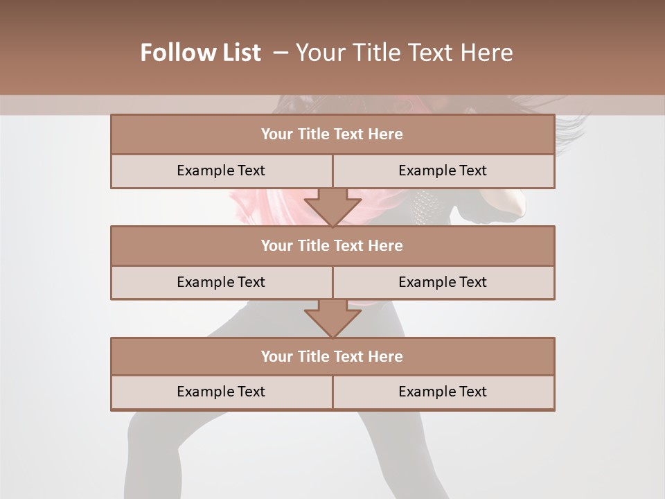 Sensuality Cheerful Girl PowerPoint Template