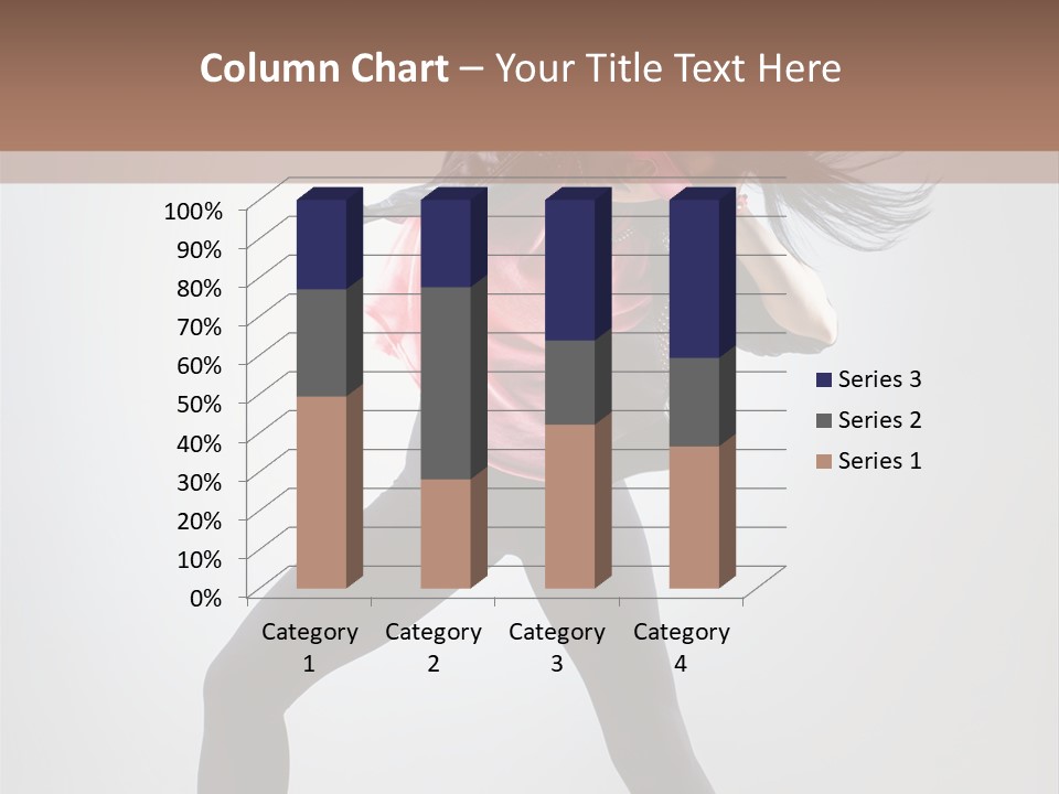 Sensuality Cheerful Girl PowerPoint Template