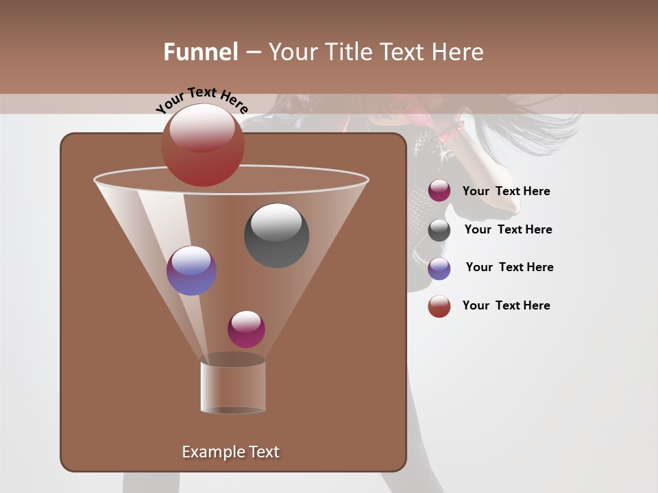 Sensuality Cheerful Girl PowerPoint Template