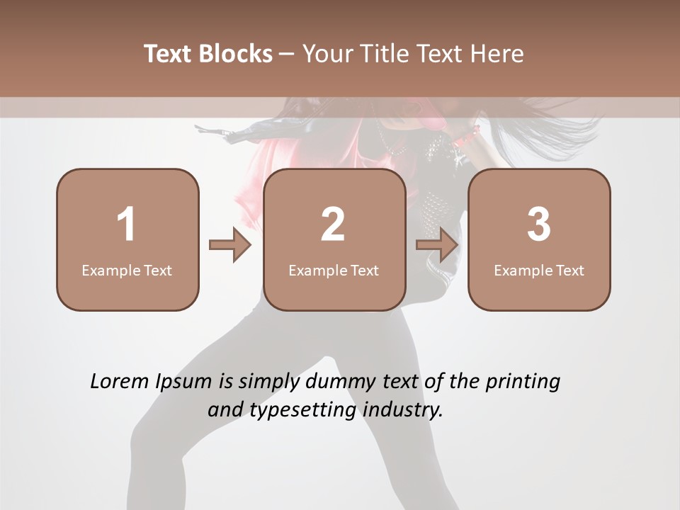 Sensuality Cheerful Girl PowerPoint Template