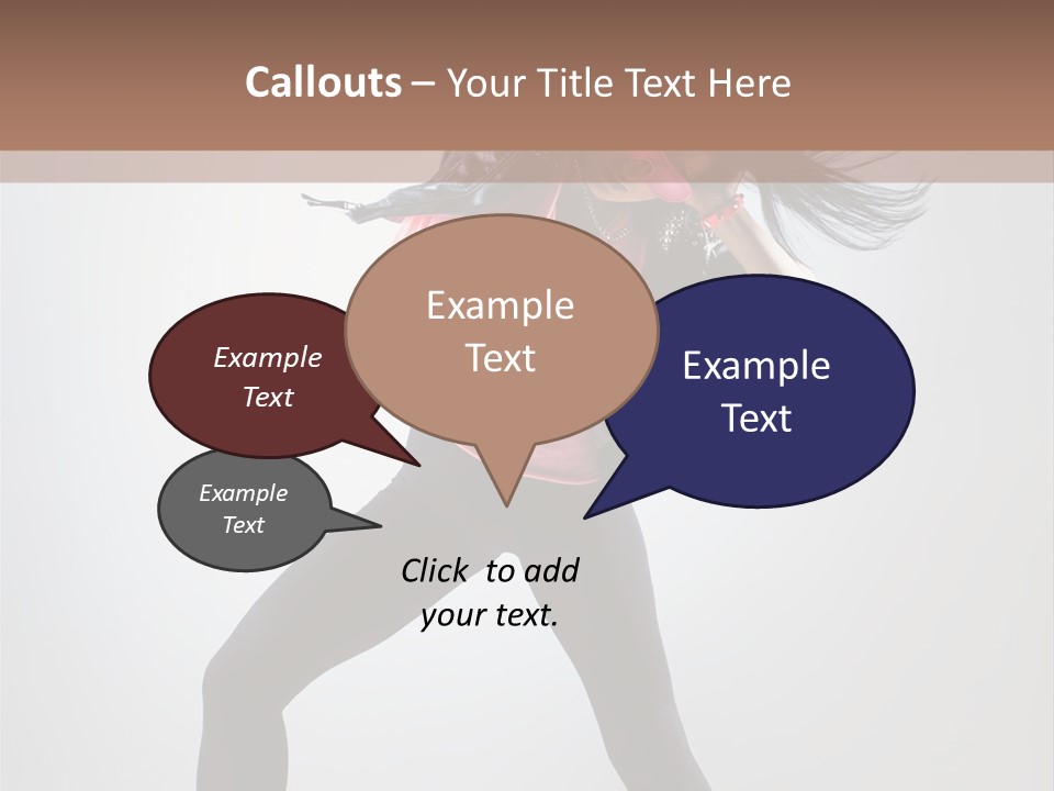 Sensuality Cheerful Girl PowerPoint Template