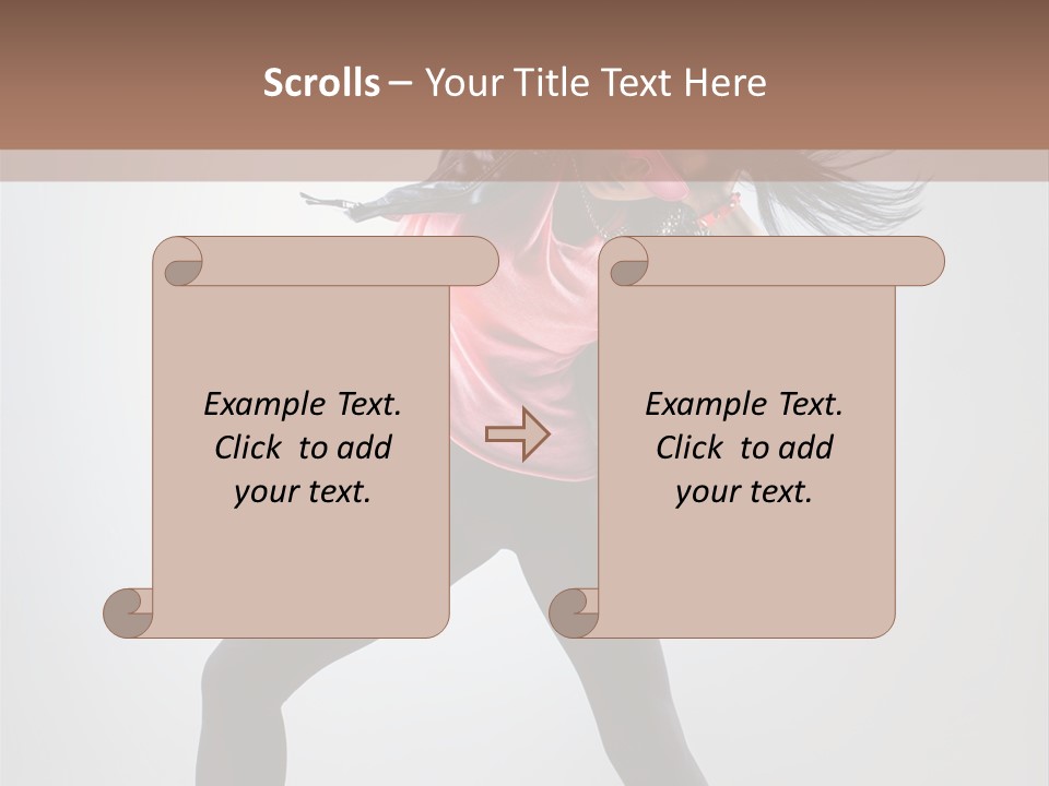 Sensuality Cheerful Girl PowerPoint Template