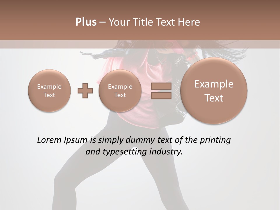 Sensuality Cheerful Girl PowerPoint Template