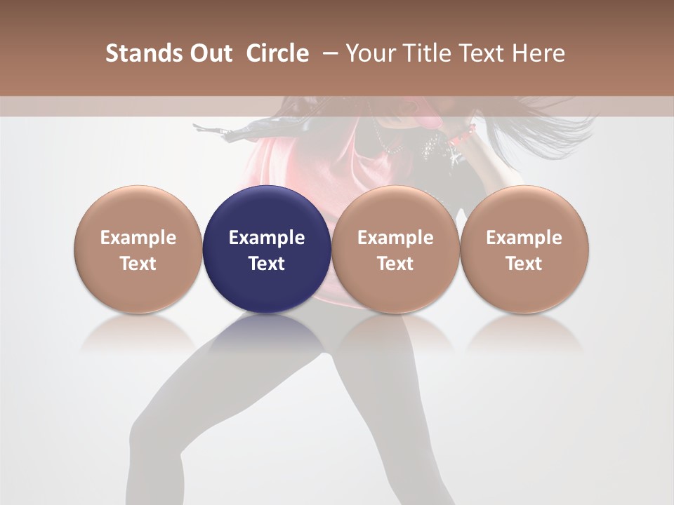 Sensuality Cheerful Girl PowerPoint Template