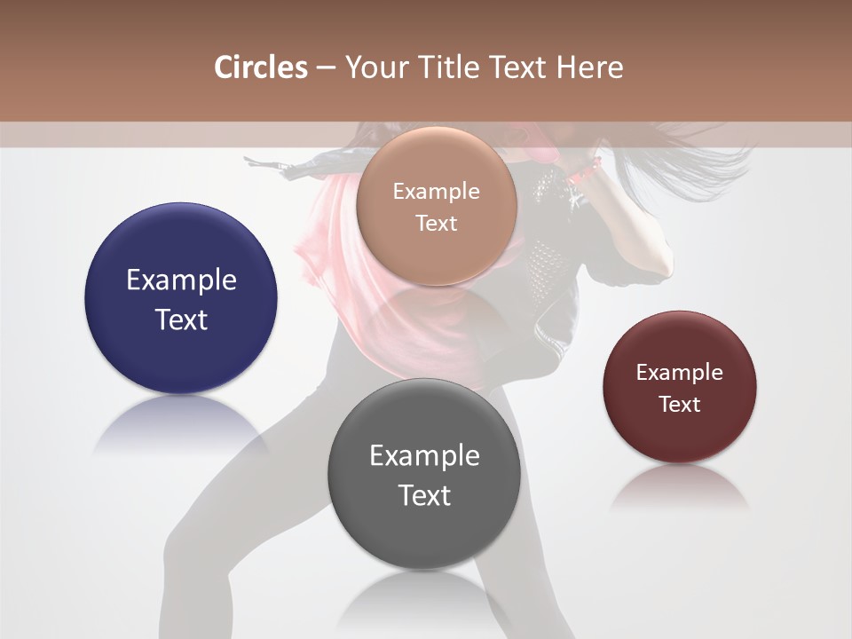 Sensuality Cheerful Girl PowerPoint Template