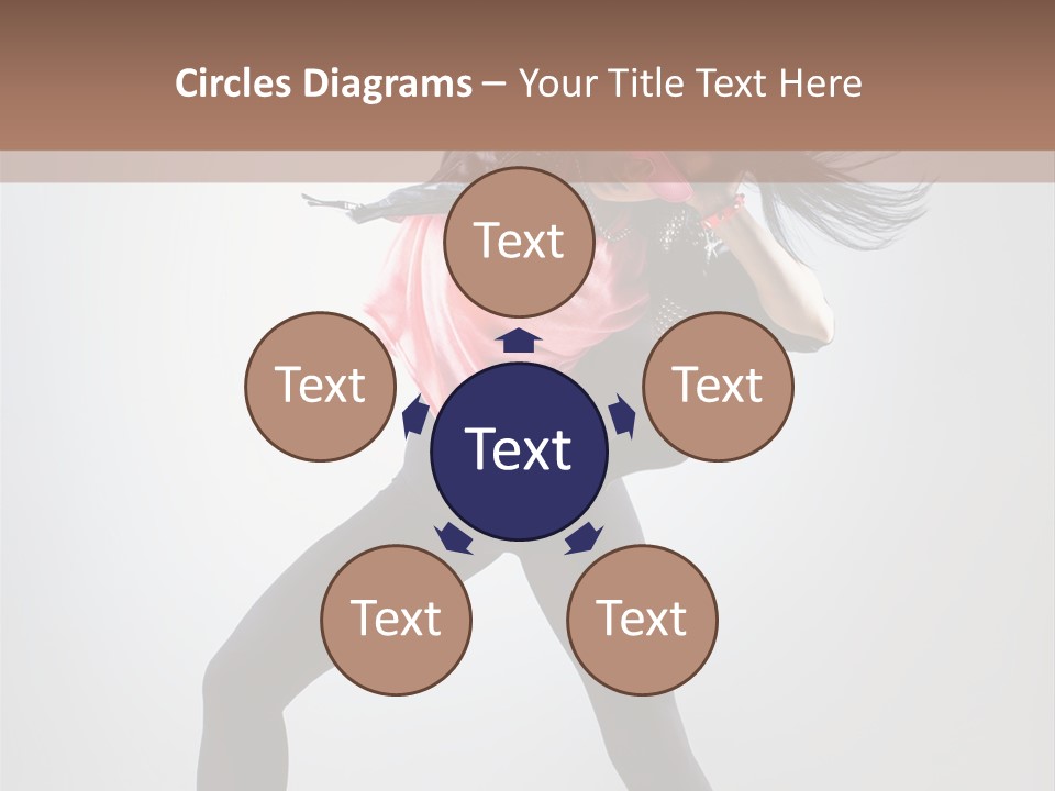 Sensuality Cheerful Girl PowerPoint Template