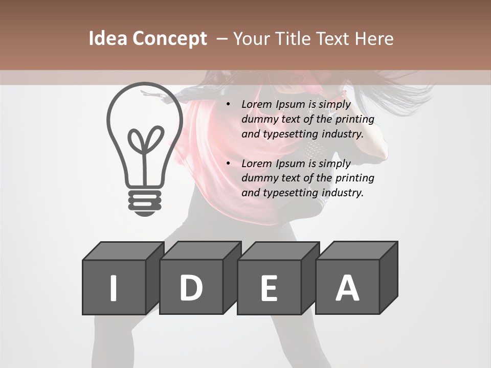 Sensuality Cheerful Girl PowerPoint Template