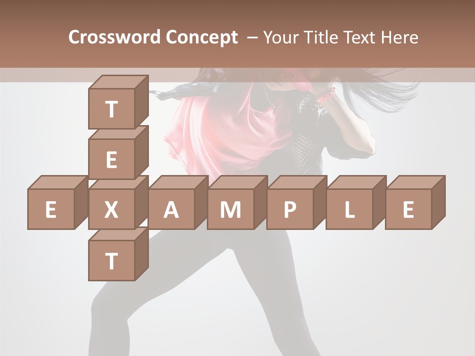 Sensuality Cheerful Girl PowerPoint Template