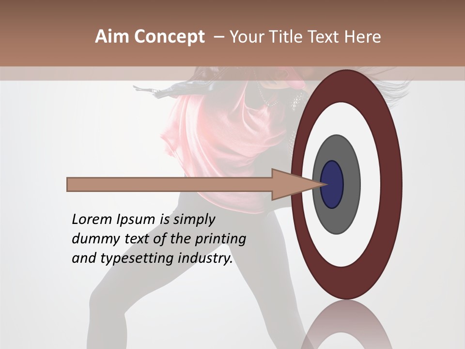 Sensuality Cheerful Girl PowerPoint Template