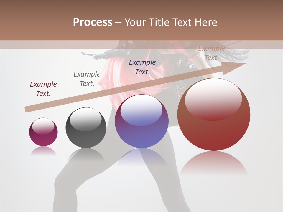 Sensuality Cheerful Girl PowerPoint Template