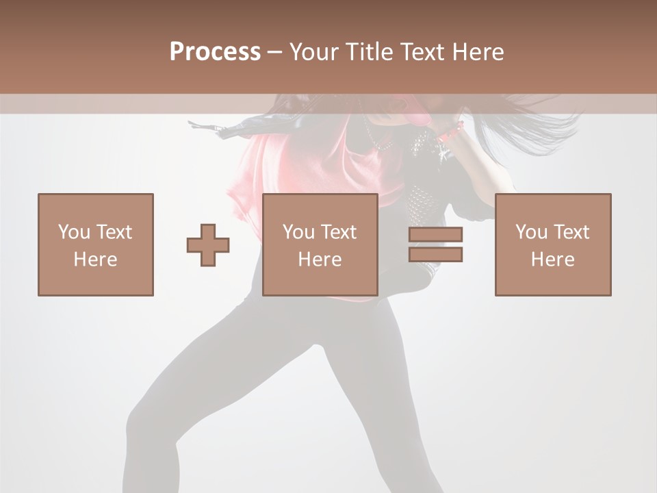 Sensuality Cheerful Girl PowerPoint Template