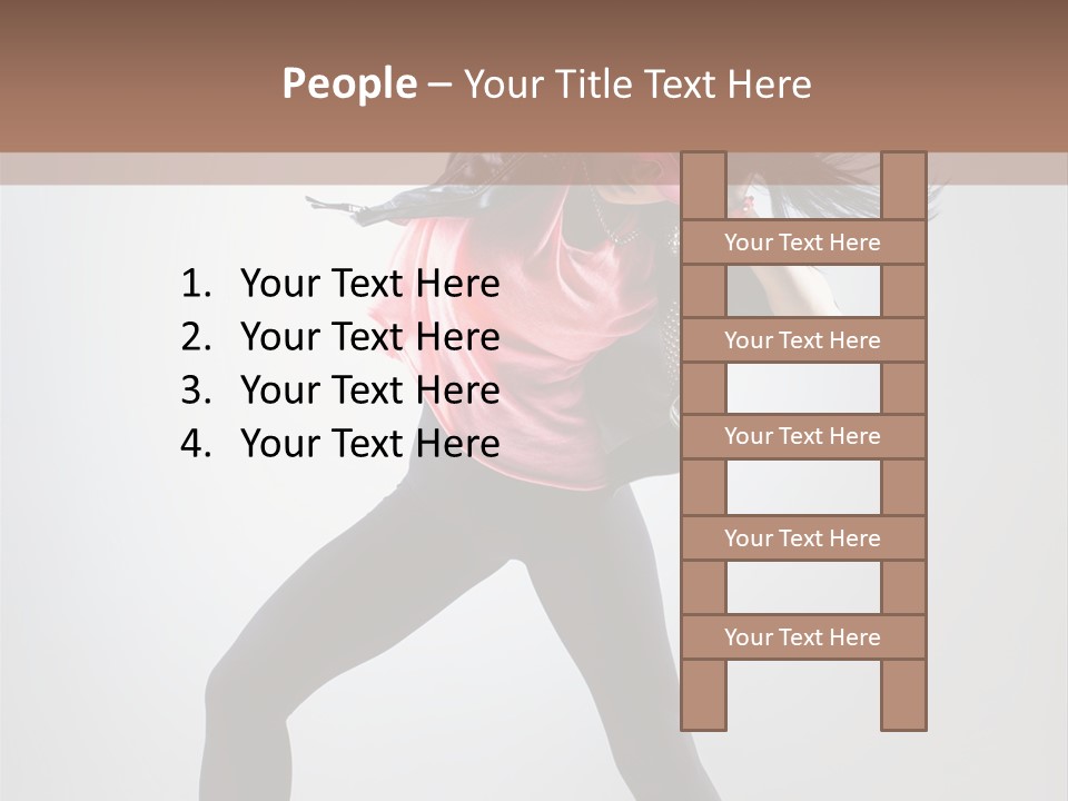 Sensuality Cheerful Girl PowerPoint Template