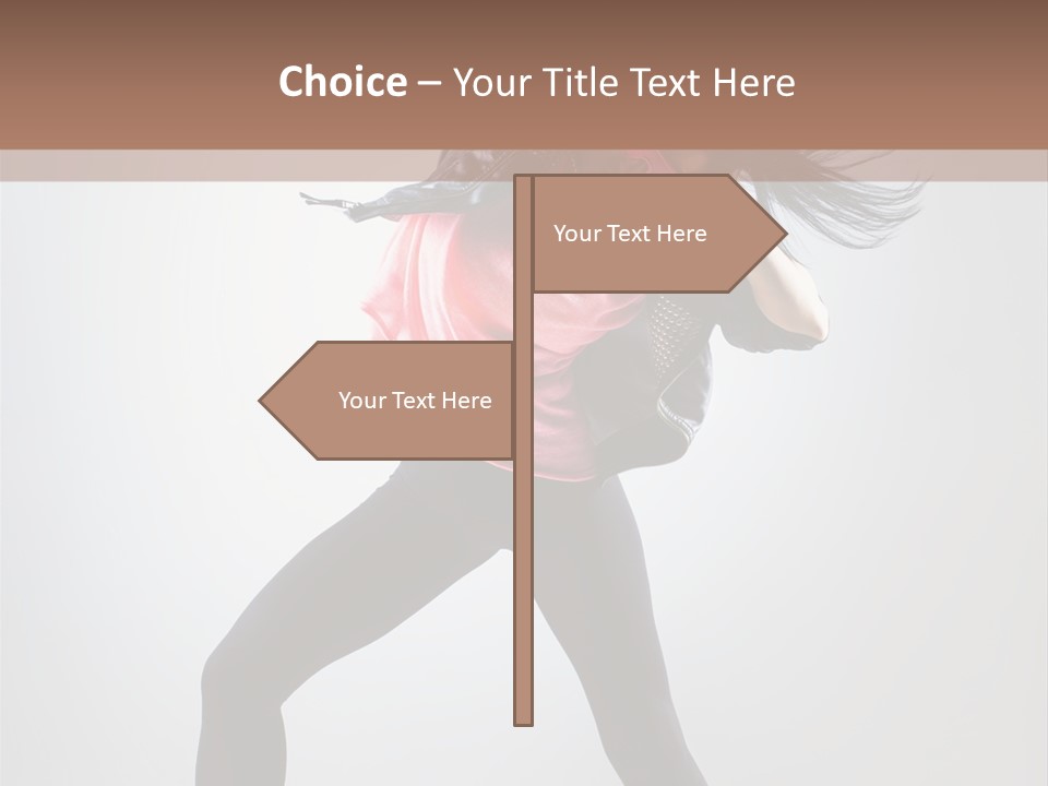 Sensuality Cheerful Girl PowerPoint Template