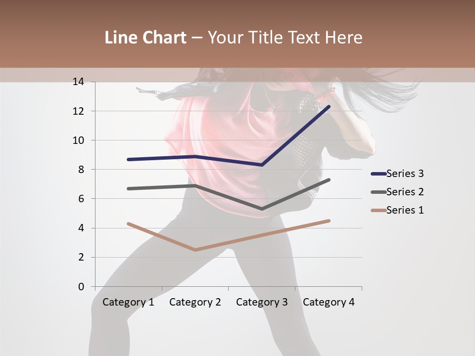 Sensuality Cheerful Girl PowerPoint Template