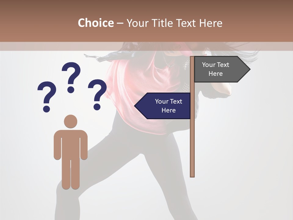 Sensuality Cheerful Girl PowerPoint Template