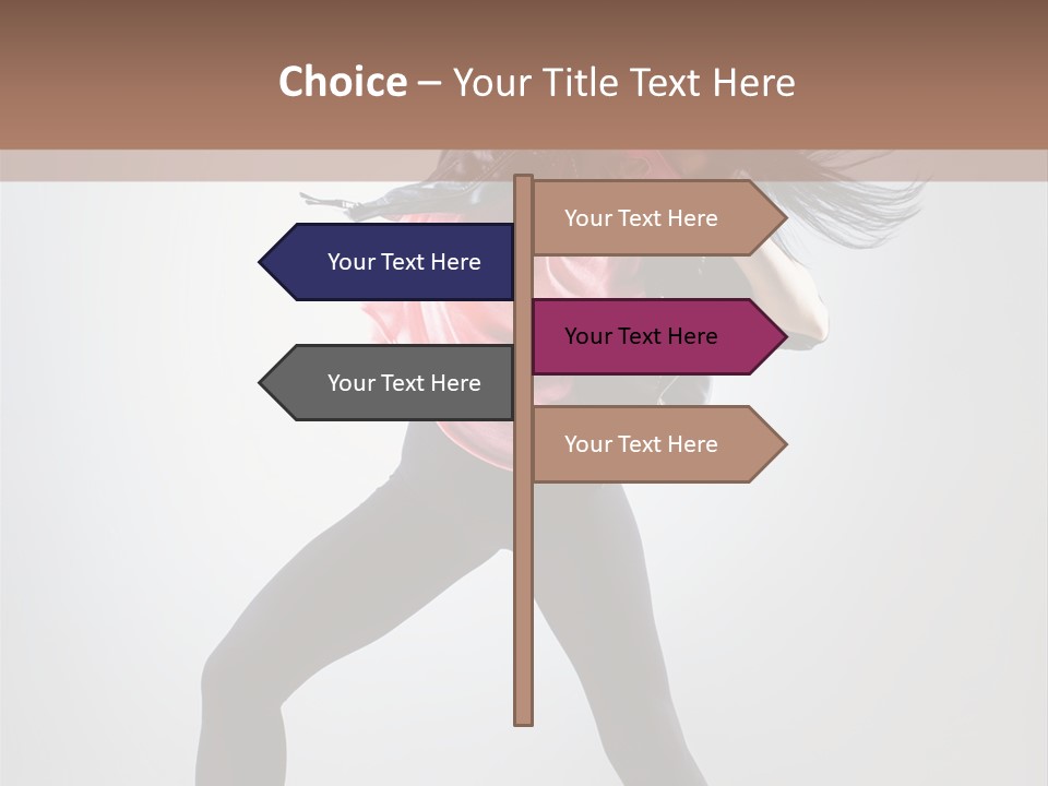 Sensuality Cheerful Girl PowerPoint Template