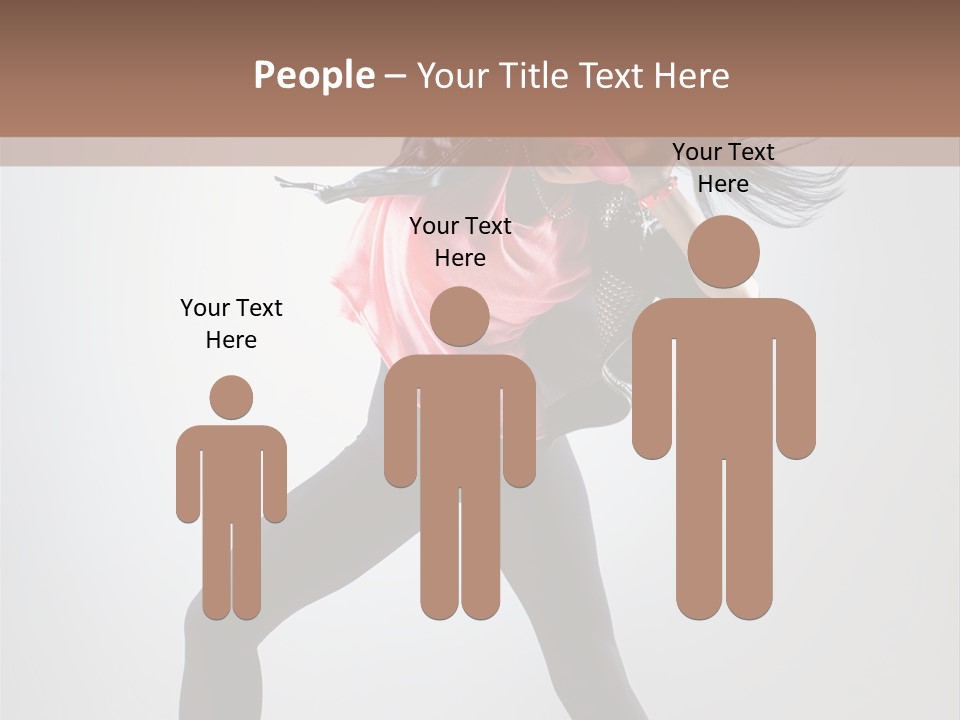 Sensuality Cheerful Girl PowerPoint Template