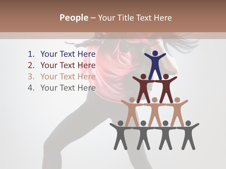 Sensuality Cheerful Girl PowerPoint Template