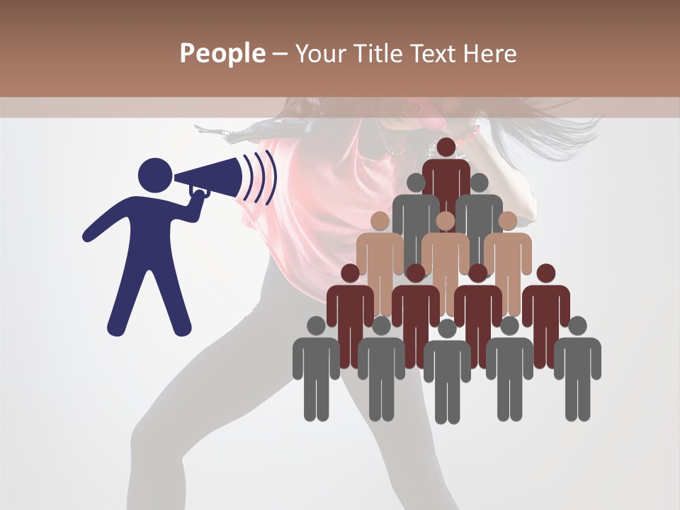 Sensuality Cheerful Girl PowerPoint Template