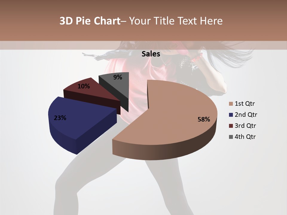 Sensuality Cheerful Girl PowerPoint Template