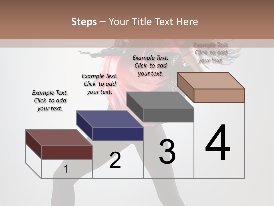 Sensuality Cheerful Girl PowerPoint Template