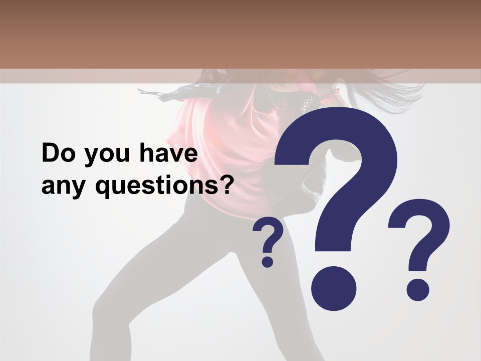 Sensuality Cheerful Girl PowerPoint Template