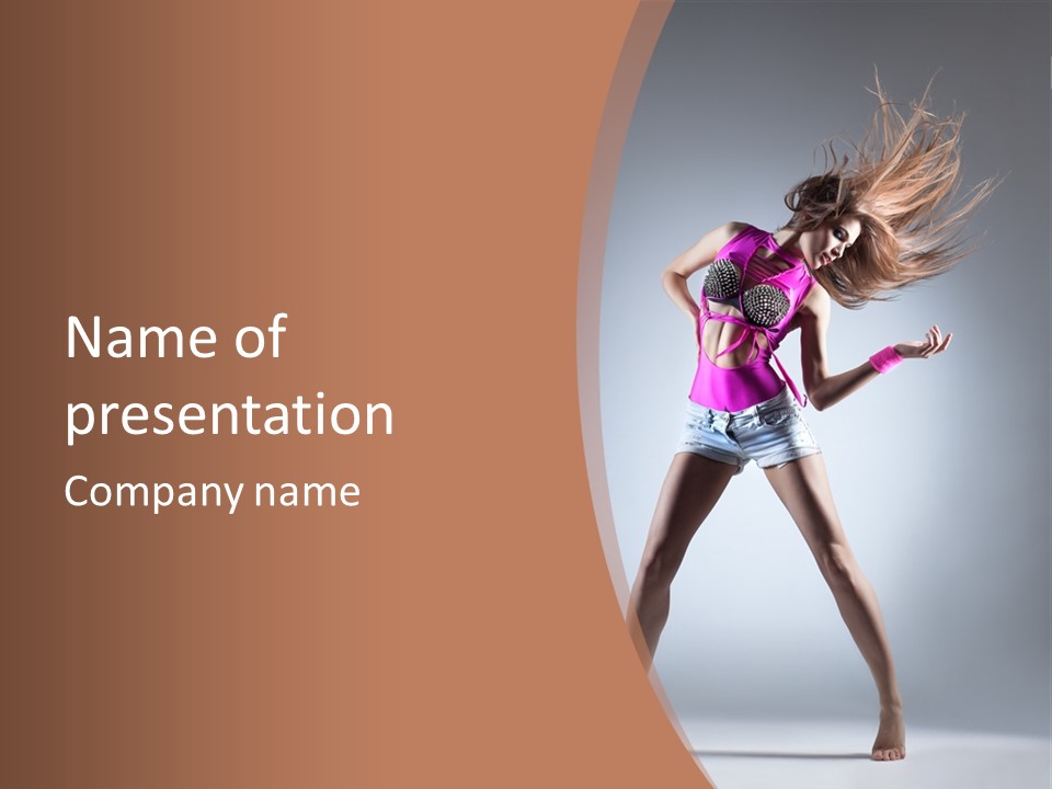 Fashion Pose Active PowerPoint Template