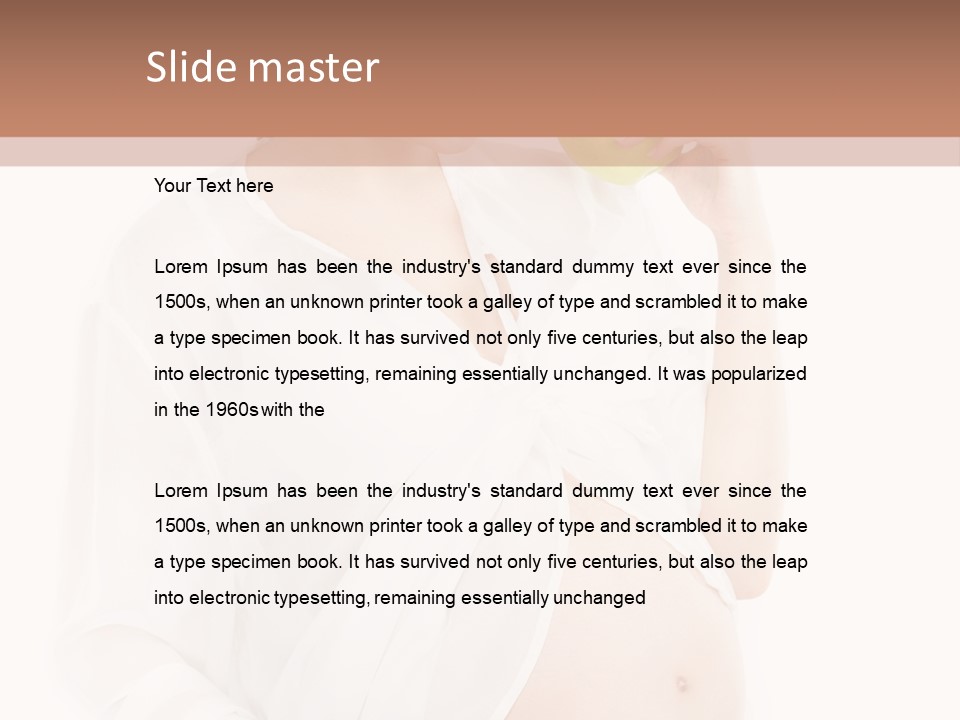 Looking Down Isolated Pregnancy PowerPoint Template