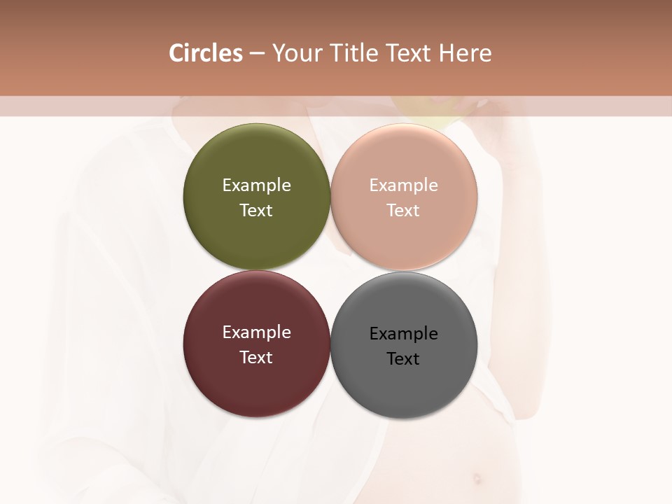 Looking Down Isolated Pregnancy PowerPoint Template