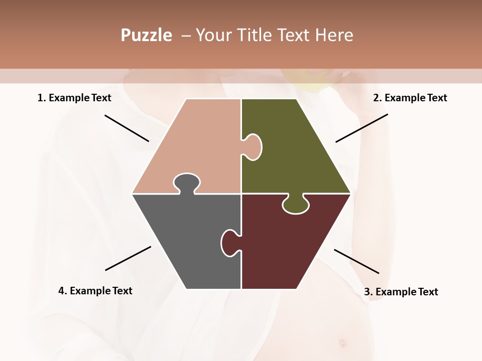 Looking Down Isolated Pregnancy PowerPoint Template