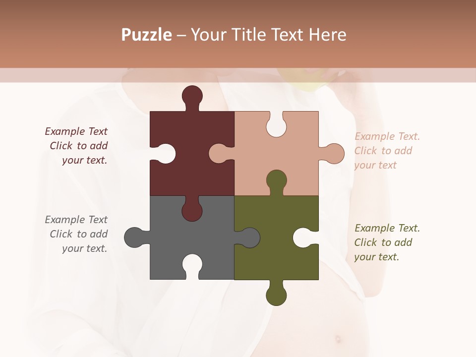 Looking Down Isolated Pregnancy PowerPoint Template