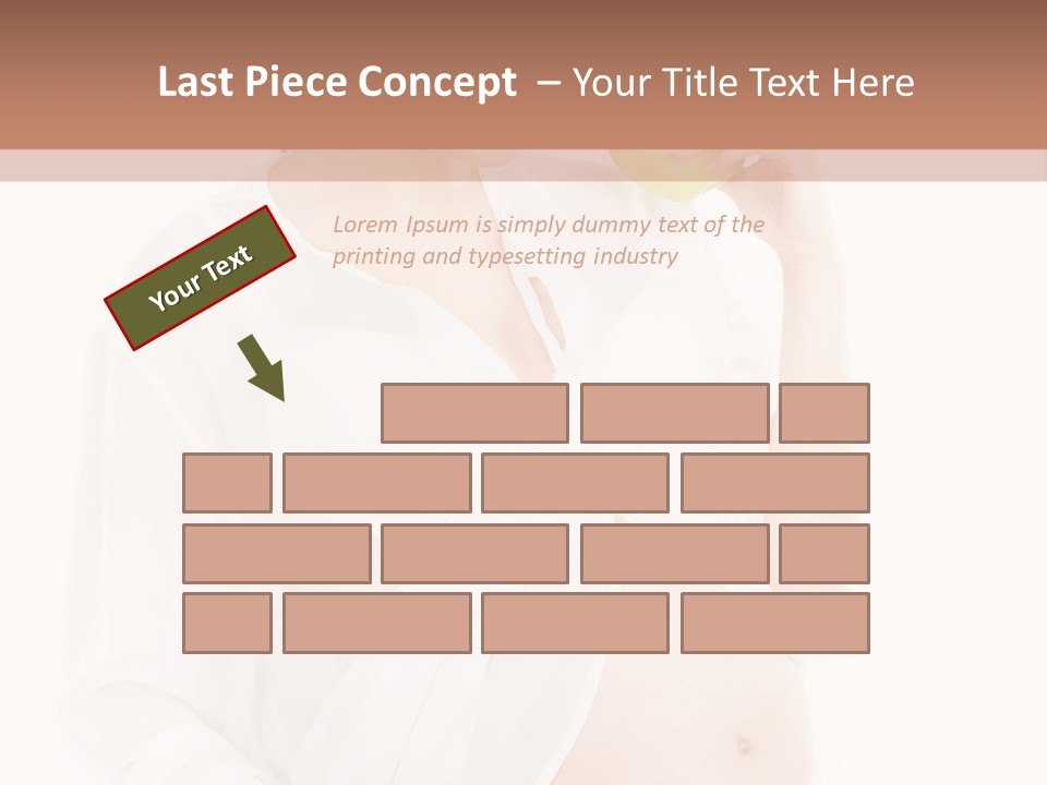 Looking Down Isolated Pregnancy PowerPoint Template