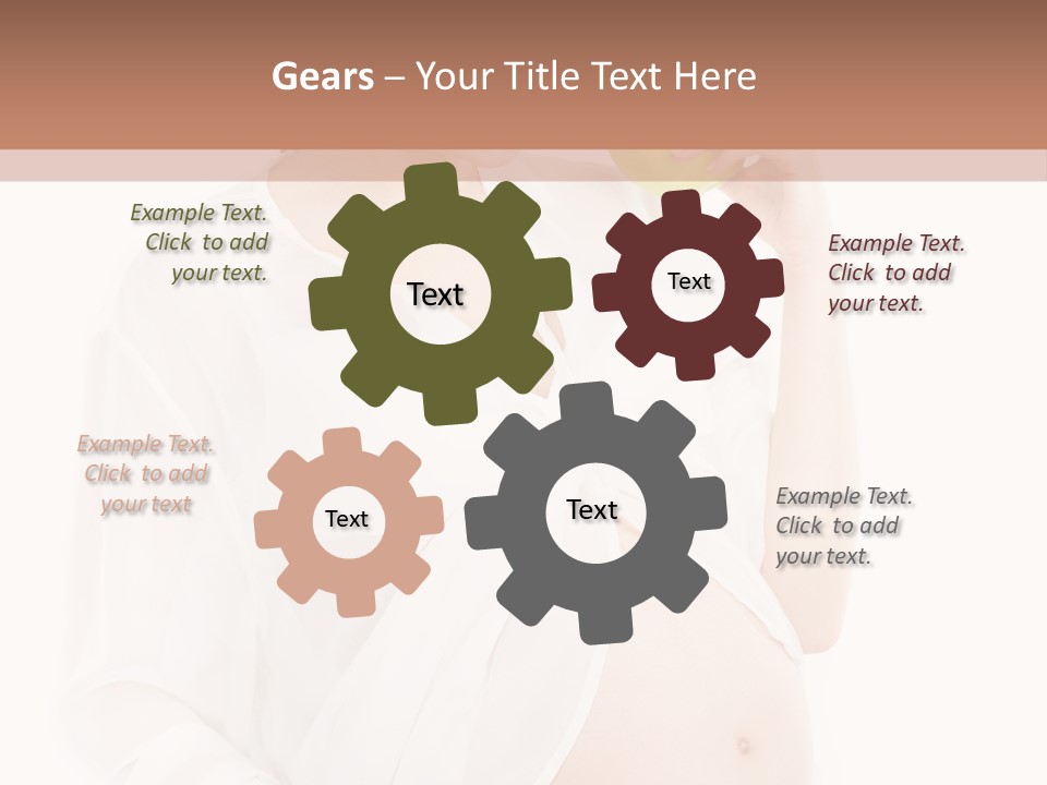 Looking Down Isolated Pregnancy PowerPoint Template