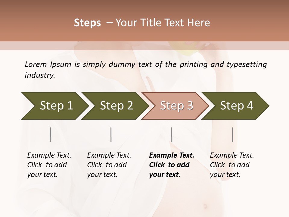 Looking Down Isolated Pregnancy PowerPoint Template