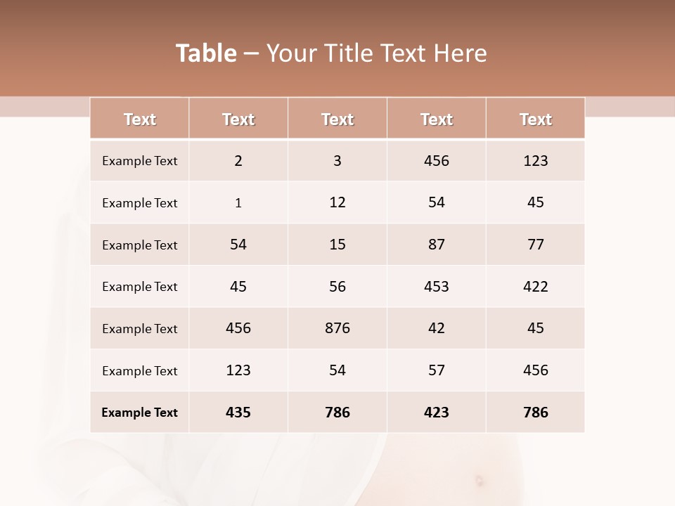 Looking Down Isolated Pregnancy PowerPoint Template