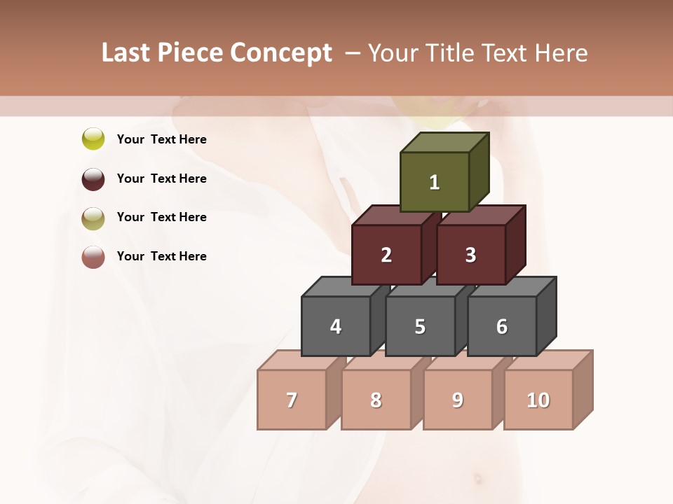 Looking Down Isolated Pregnancy PowerPoint Template