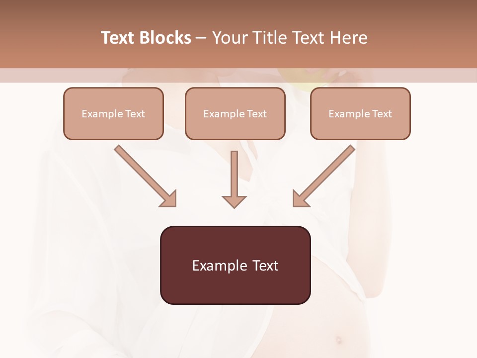 Looking Down Isolated Pregnancy PowerPoint Template
