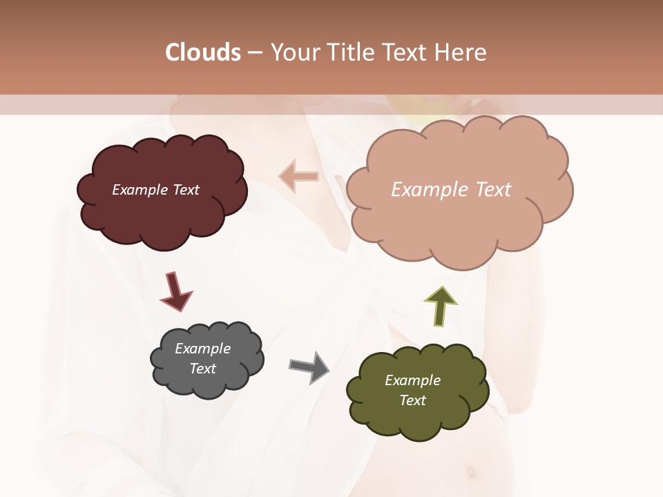 Looking Down Isolated Pregnancy PowerPoint Template