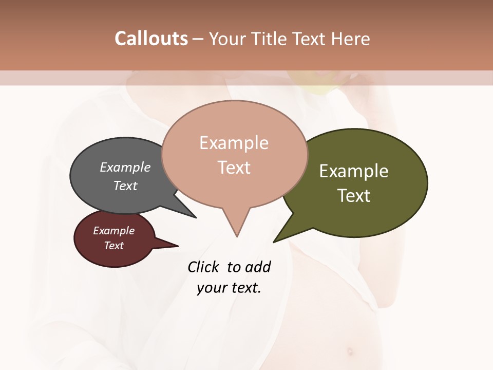 Looking Down Isolated Pregnancy PowerPoint Template