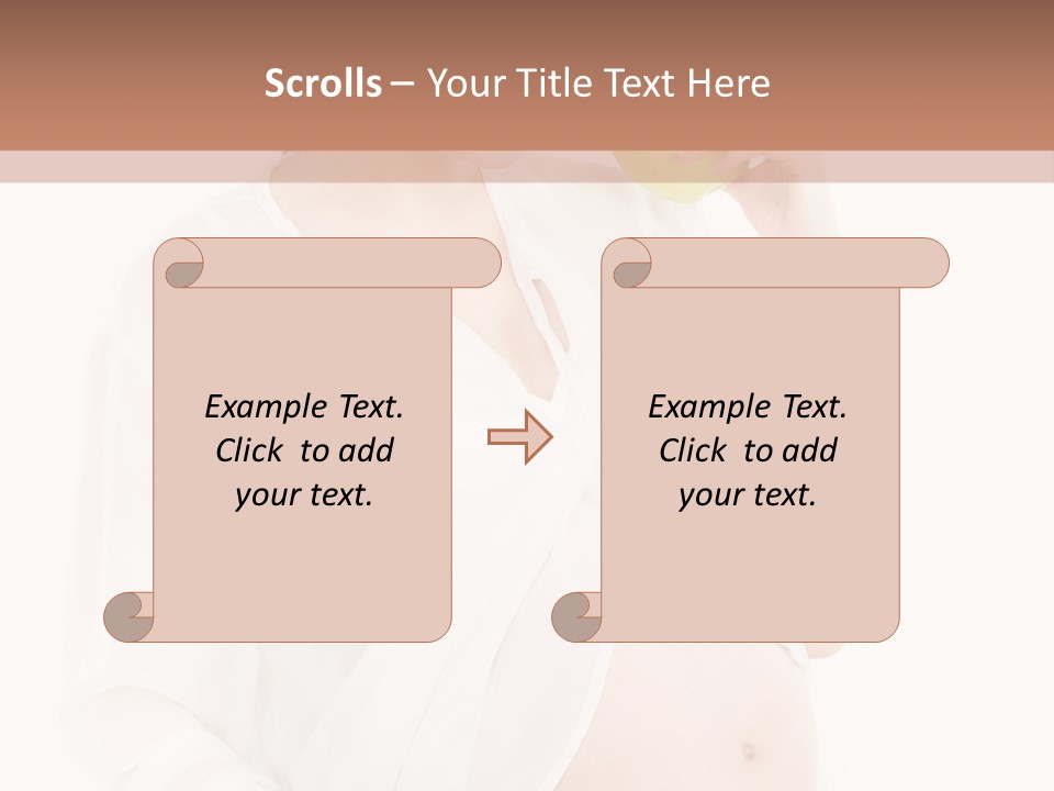 Looking Down Isolated Pregnancy PowerPoint Template