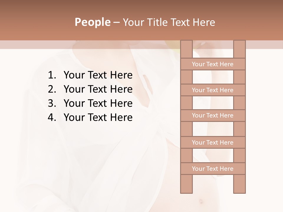 Looking Down Isolated Pregnancy PowerPoint Template