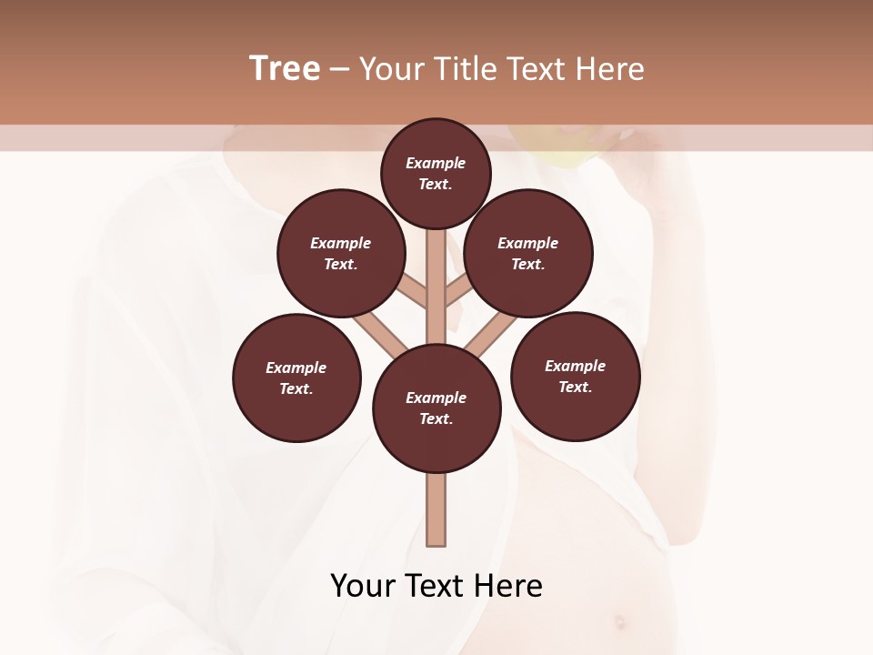 Looking Down Isolated Pregnancy PowerPoint Template