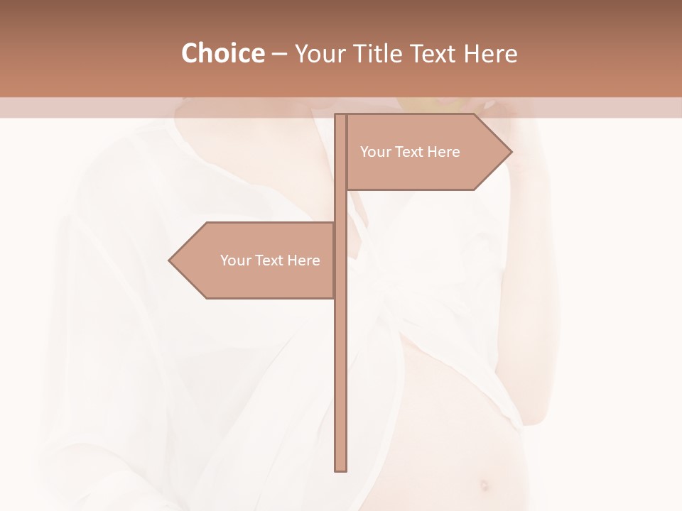 Looking Down Isolated Pregnancy PowerPoint Template