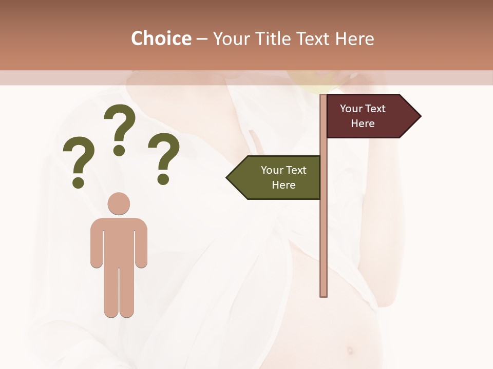 Looking Down Isolated Pregnancy PowerPoint Template