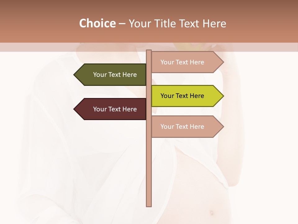 Looking Down Isolated Pregnancy PowerPoint Template