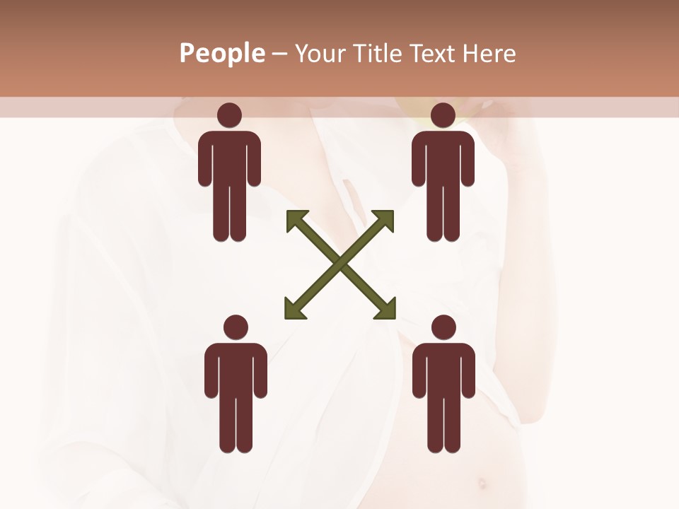 Looking Down Isolated Pregnancy PowerPoint Template