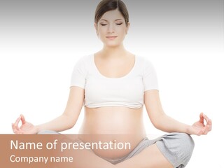 Crossed Legs Meditating Prepared PowerPoint Template