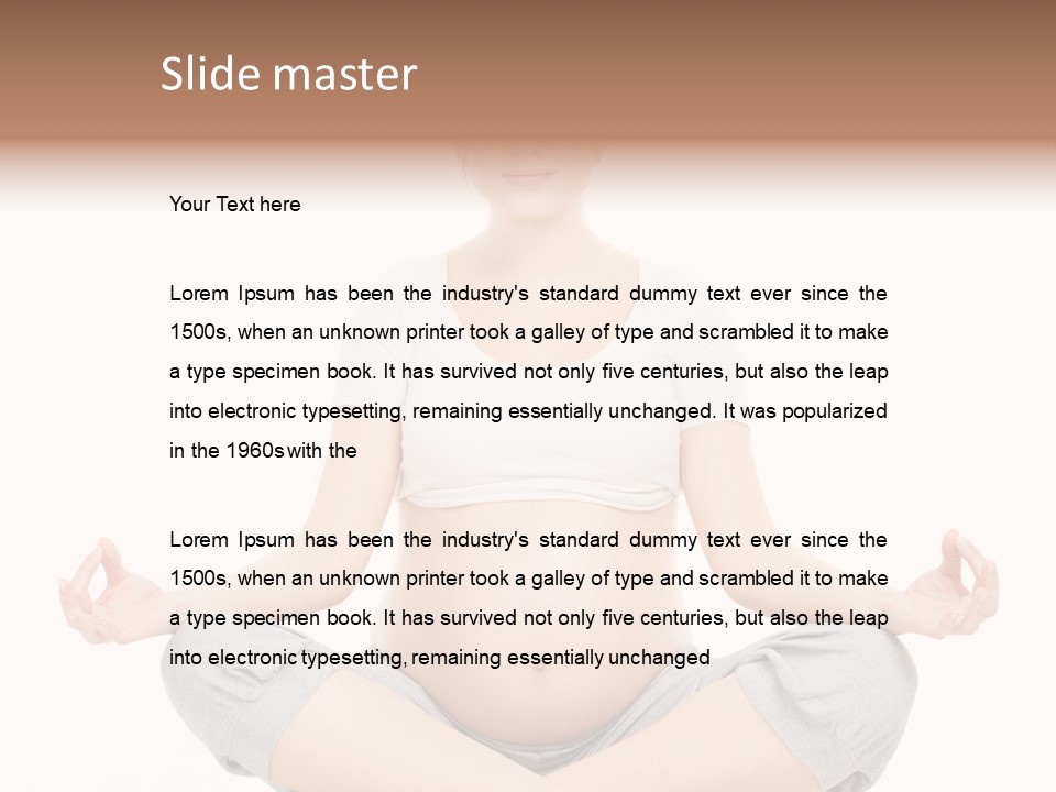 Crossed Legs Meditating Prepared PowerPoint Template