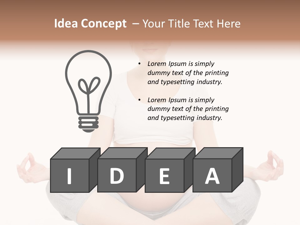 Crossed Legs Meditating Prepared PowerPoint Template